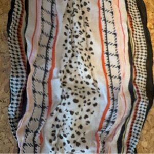 CAbi Multicolor Striped and Spotted Scarf